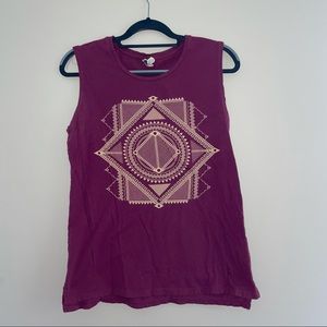 Plum Graphic Tank
